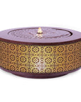 Illuminated Cut-Out Metal Round Tabletop Fountain 23.5"D