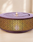 Illuminated Cut-Out Metal Round Tabletop Fountain 23.5"D