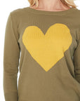 S/S Love Heart Crew-neck  12GG Pullover Sweater