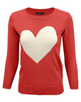 S/S Love Heart Crew-neck  12GG Pullover Sweater