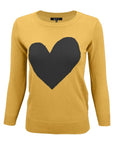 S/S Love Heart Crew-neck  12GG Pullover Sweater