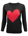 S/S Love Heart Crew-neck  12GG Pullover Sweater