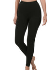 Zenana Cotton Full Length Leggings in Black - My Pampered Life Seattle