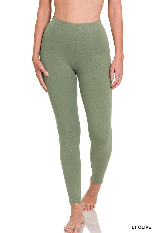 Zenana Ribbed Seamless High Waisted Full Length Leggings