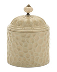 Ribbed Metal Canister with Lid 8"H
