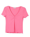 Lilou V-Neck Short Sleeve Top - My Pampered Life Seattle