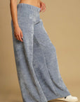 Umgee Elastic Waist Wide Leg Pants