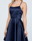 La Scala Satin Fit Flare Dress