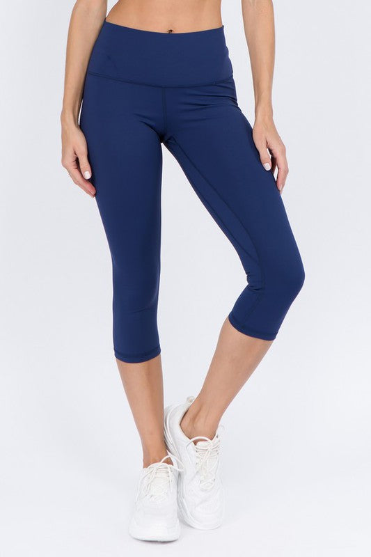 Yelete Buttery Soft Capri Activewear Leggings