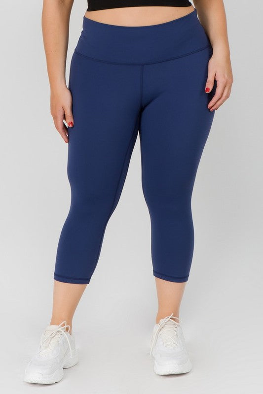Yelete Buttery Soft Capri Activewear  Leggings