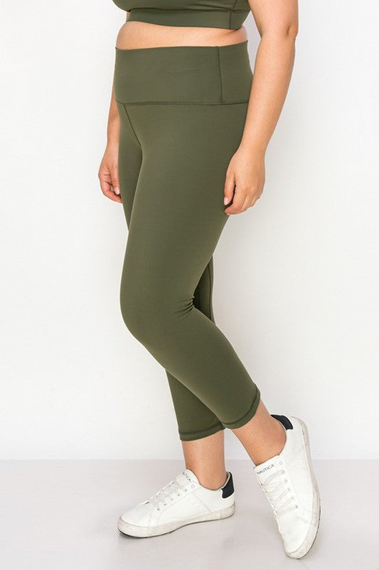 Yelete Buttery Soft Capri Activewear  Leggings