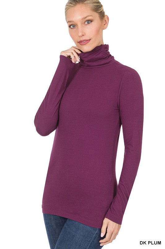 Zenana Premium Microfiber Mock Neck Top - Online Only