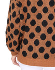 Polka Dot Jacquard Sweater Shrug Cardigan