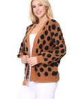 Polka Dot Jacquard Sweater Shrug Cardigan