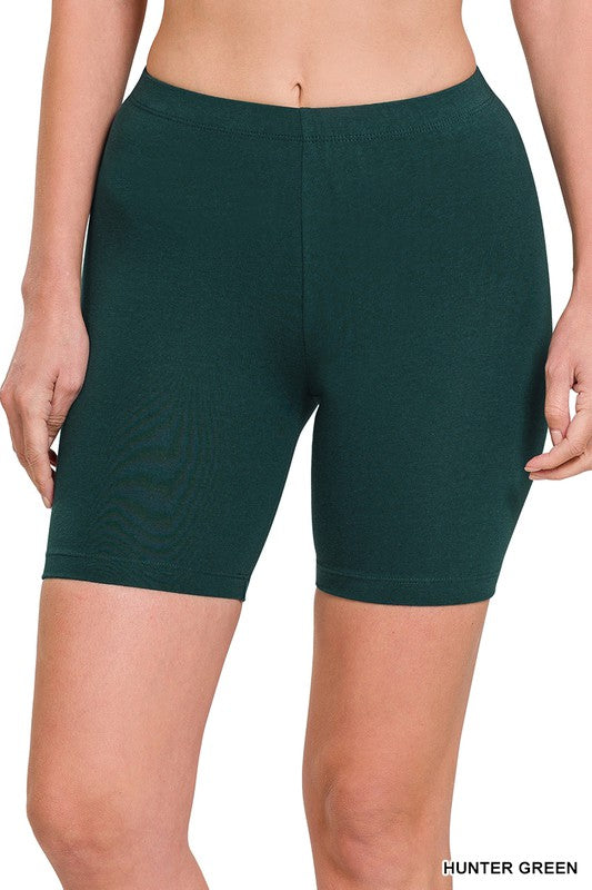 Zenana Premium Cotton Biker Shorts - Online Only