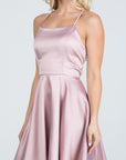 La Scala Satin Fit Flare Dress