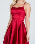 La Scala Satin Fit Flare Dress