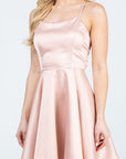 La Scala Satin Fit Flare Dress