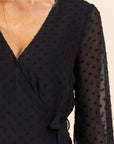 Gilli Long Sleeve Double Layer Wrap Dress - My Pampered Life Seattle