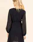 Gilli Long Sleeve Double Layer Wrap Dress - Online Only