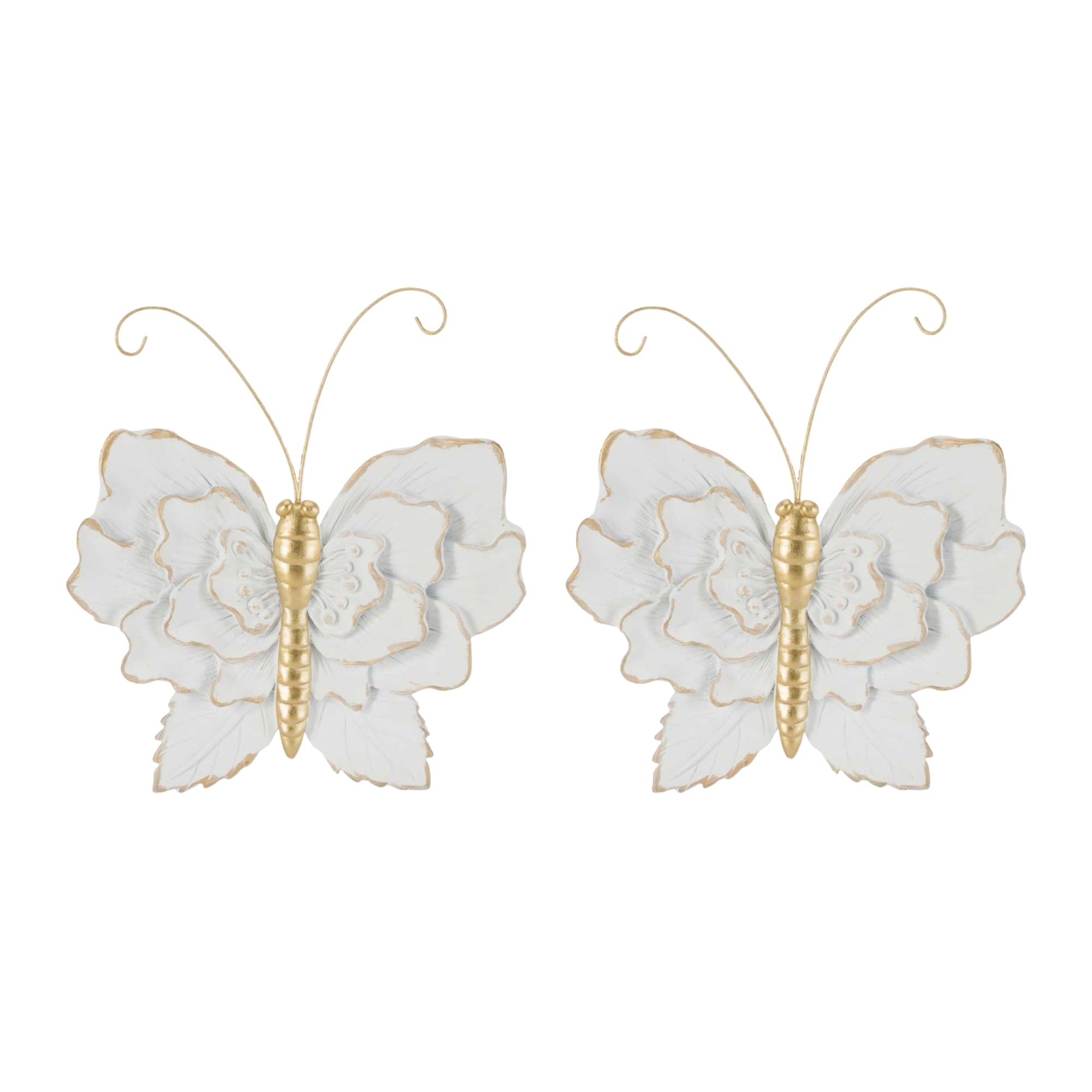 Floral Butterfly Shelf Sitter (Set of 2)