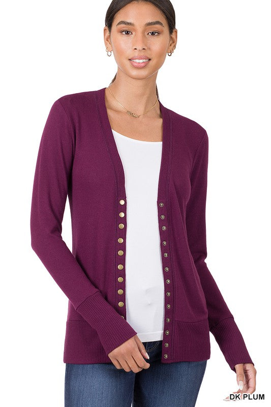 Zenana outfitters snap button cardigan hotsell
