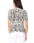 Leopard Print Casual Knit Pullover Sweater - Online Only