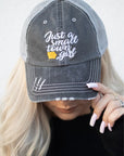 Just A Small Town Girl Iowa Embroidered Trucker