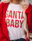 Leopard Santa Baby Graphic Tee