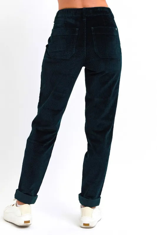 Judy Blue Full Size High Waist Corduroy Cuffed Jogger Plus Size