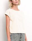 Fabina Brushed Organic Hemp Loose Fit Crop Top