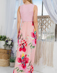 e Luna PLUS Floral Mix Tank Maxi Dress