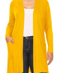 Plus Size Knee Length Duster Cardigan