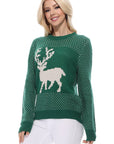 Deer Jacquard Christmas Pullover Sweater