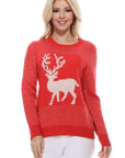 Deer Jacquard Christmas Pullover Sweater