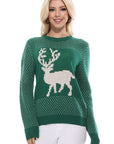 Deer Jacquard Christmas Pullover Sweater