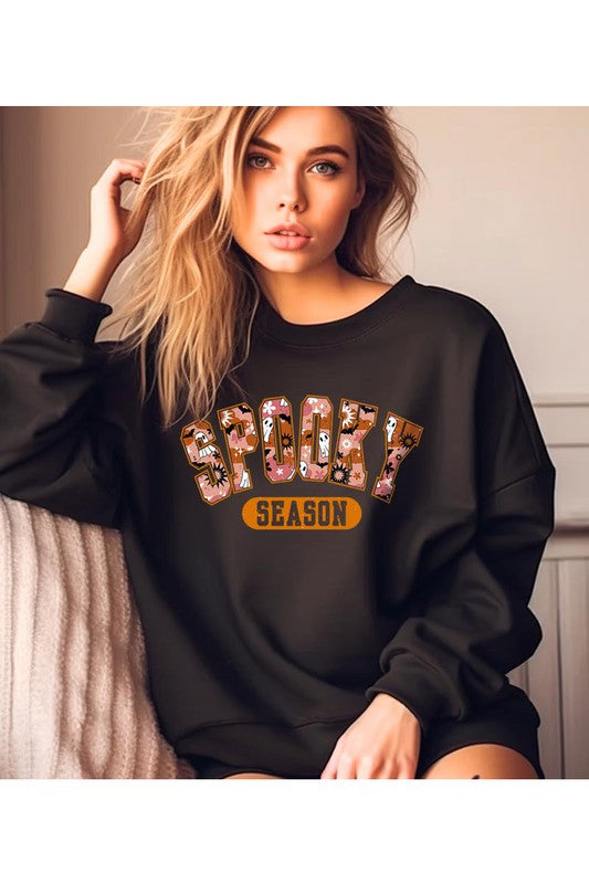 Spooky Season Unisex Fleece Graphic Sweatshirt