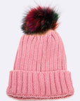 Mix Color EMMEZ Large Fur Pom Beanie