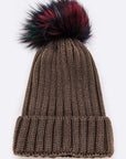 Mix Color EMMEZ Large Fur Pom Beanie