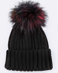 Mix Color EMMEZ Large Fur Pom Beanie