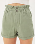 Love Tree Double Buttoned Waistband Denim Shorts