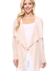 Draped Collar, Drape Front Sweater Cardigan