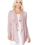 Draped Collar, Drape Front Sweater Cardigan