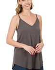Zenana Front and Back Reversible Spaghetti Cami - Online Only