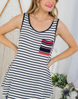 e Luna PLUS Mixed Striped Tank Top