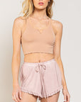 POL Light Weight Ruffle Trim Shorts