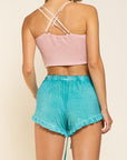 POL Light Weight Ruffle Trim Shorts