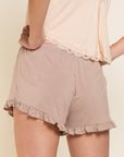 POL Light Weight Ruffle Trim Shorts