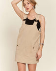 ADORA Adjustable Wide Strap Square Neck Overall Dress