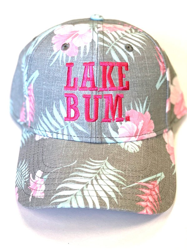 Lake Bum Tropical Print Cap